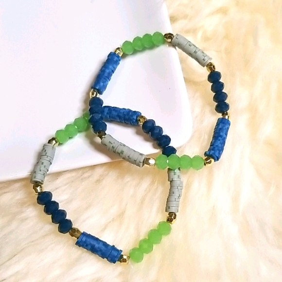 Crystal Bead Stretch Bracelet Set - Picture 4 of 5